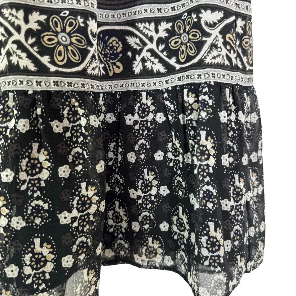 Madewell Artisan Floral Mini Skirt Black Print Size XS - Picture 4 of 10